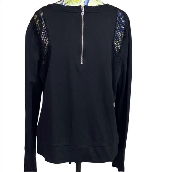 Banana Republic Black Sweatshirt with Mesh Inserts - Picture 2 of 4